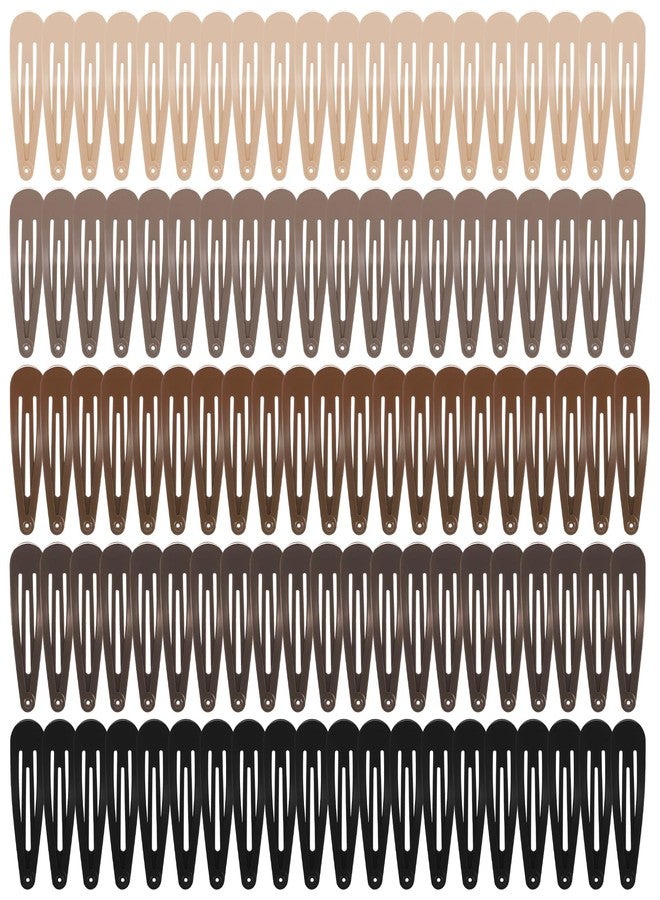 Obeoby 120 Pcs Metal Snap Hair Clips, 2 Inch Small Barrettes Hair Accessories for Women Girls Teens Kids Birthday Holiday Gifts (5 colors) - Image 1
